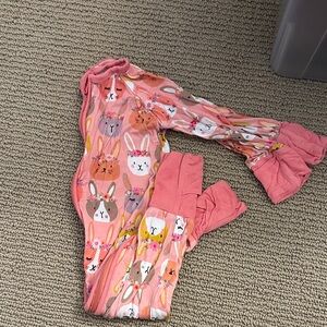 Little Sleepies Pink Bunny Pajama Set